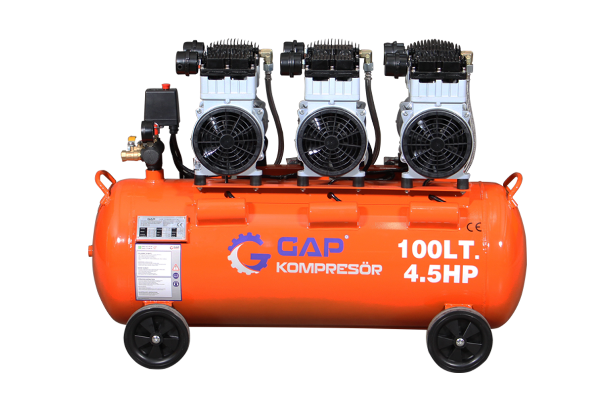 GPS 1100x3 | 100 lt Silent and Oil Free Air Compressor