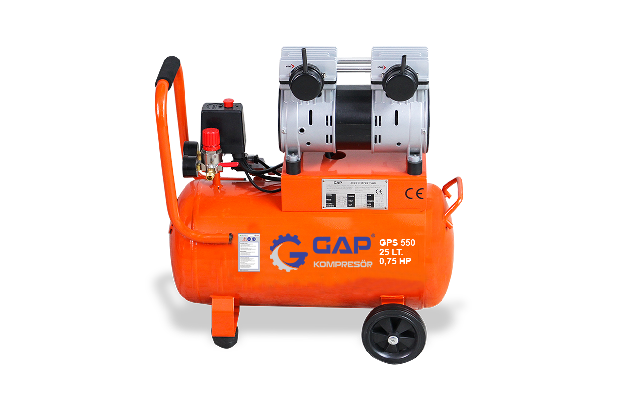 GPS 550 | 25 lt Silent and Oil-Free Air Compressor