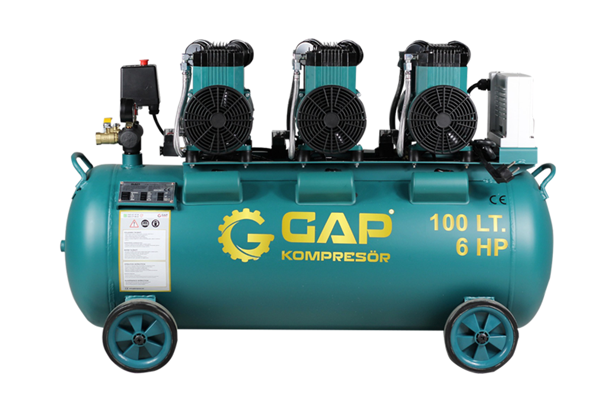 GPY 1500X3 | 100 lt High Suction Oil Free Technology Air Compressor