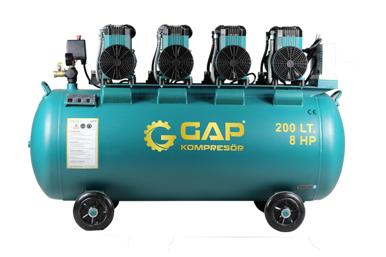 GPY 1500x4 | 200 lt High Suction Oil Free Technology Air Compressor